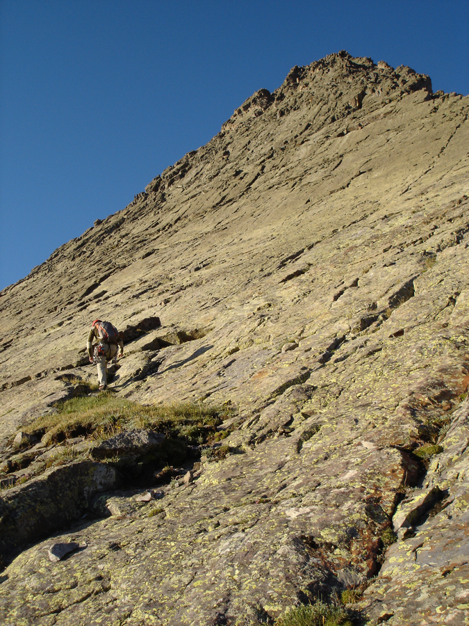 Heading up the ledges